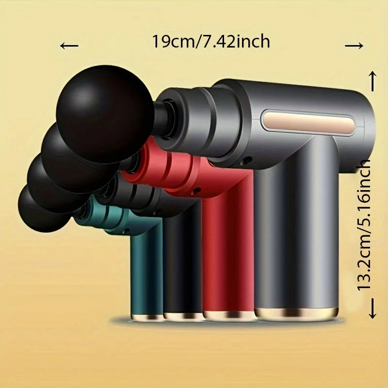 1 Massage Gun, Handheld Deep Muscle Massager for Body, Back, and Neck Pain, Ultra-Compact and Elegant Design, High Torque Drive, 6 Modes and 6 Gears