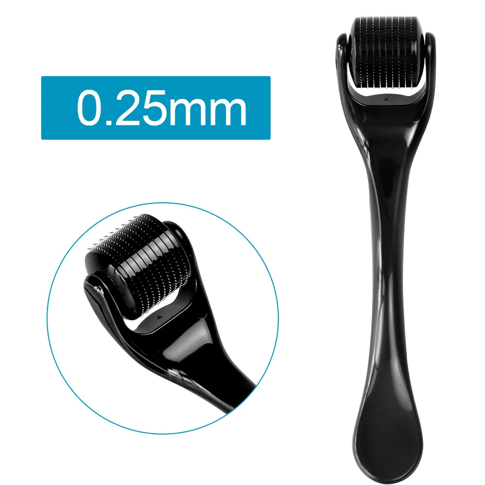 0.2/0.25/0.3mm Derma Roller for Skin Beard Hair Growth Face Massager Scalp Roller 540 Micro Needle Titanium Makeup Beauty Tool