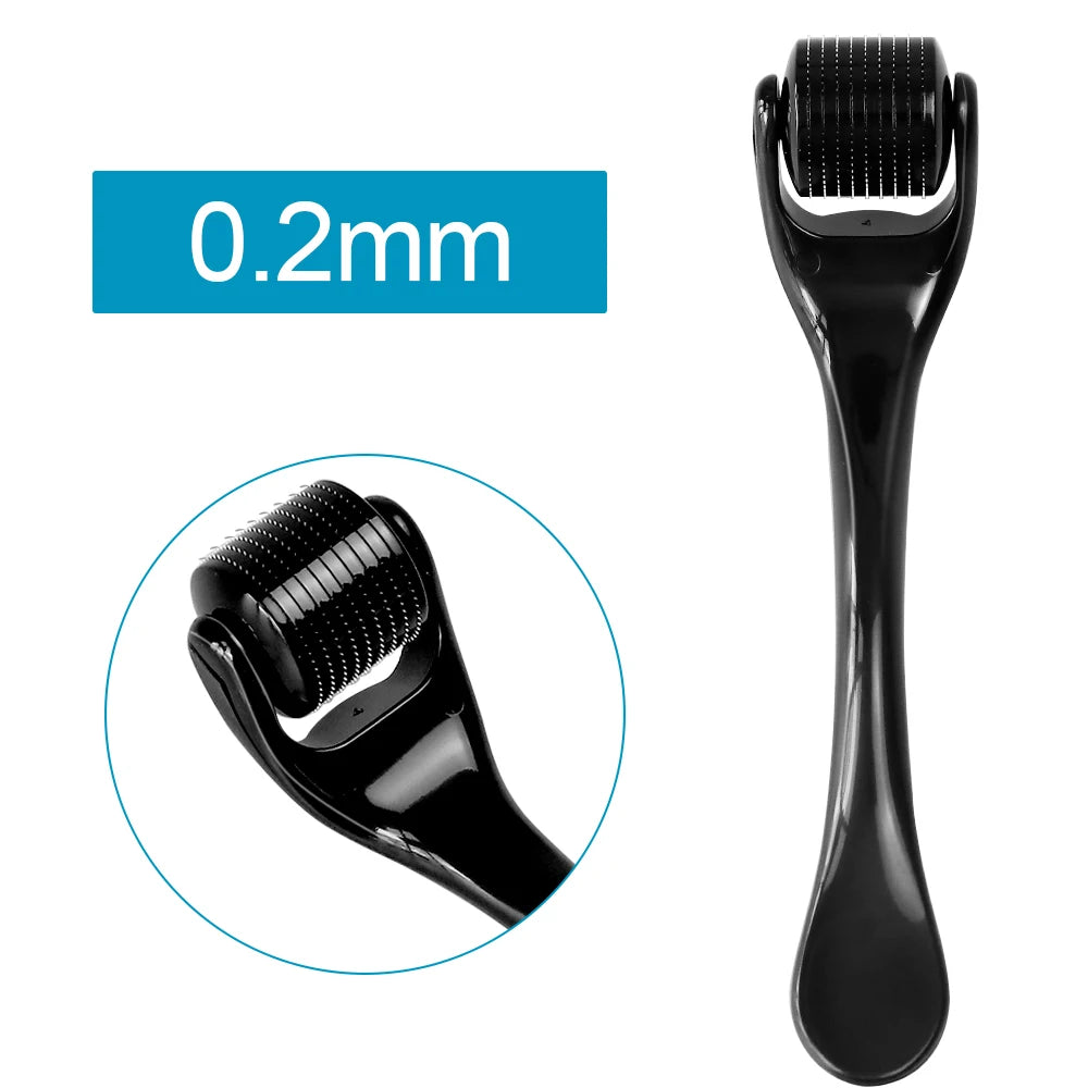 0.2/0.25/0.3mm Derma Roller for Skin Beard Hair Growth Face Massager Scalp Roller 540 Micro Needle Titanium Makeup Beauty Tool