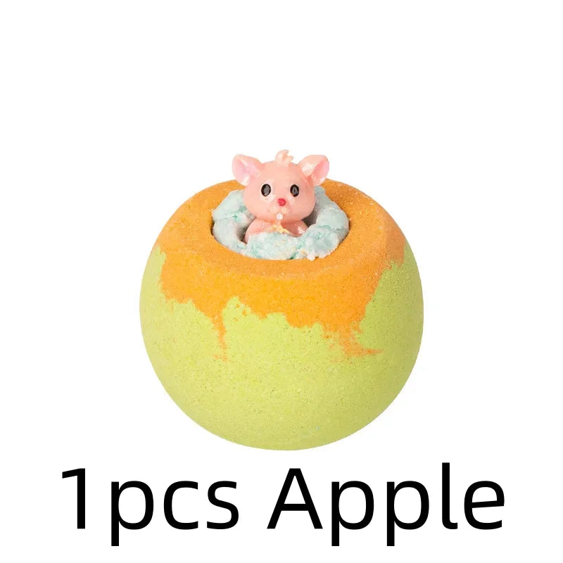 100G Bath Bombs for Kids with Surprise Toys Inside for Kids & Boys and Girls Holiday Bubble Bath with Cheerful Scent