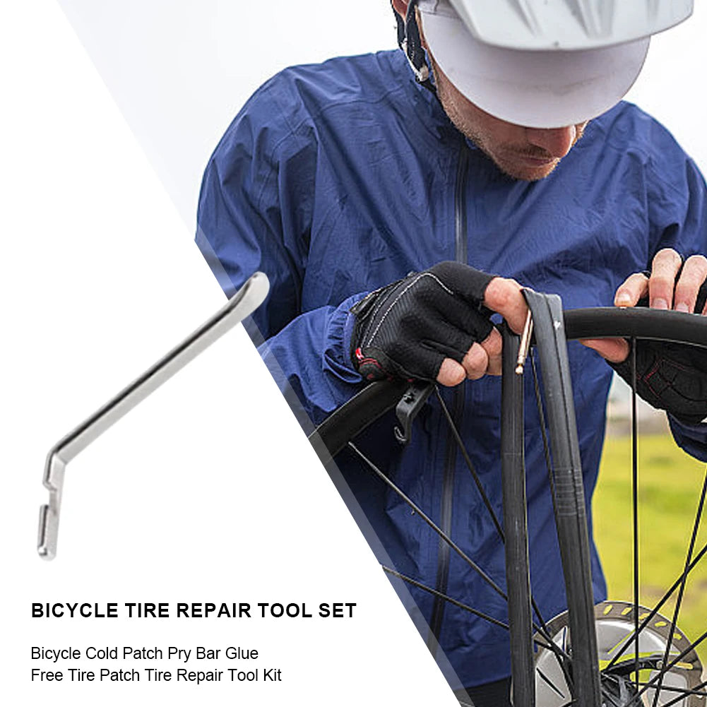 Bicycle Patches Bike Repair Kit Puncture Repair Tool Kit Bicycle Glue Patches Bicycle Cycling Flat Tire Repair Rubber Patch Glue