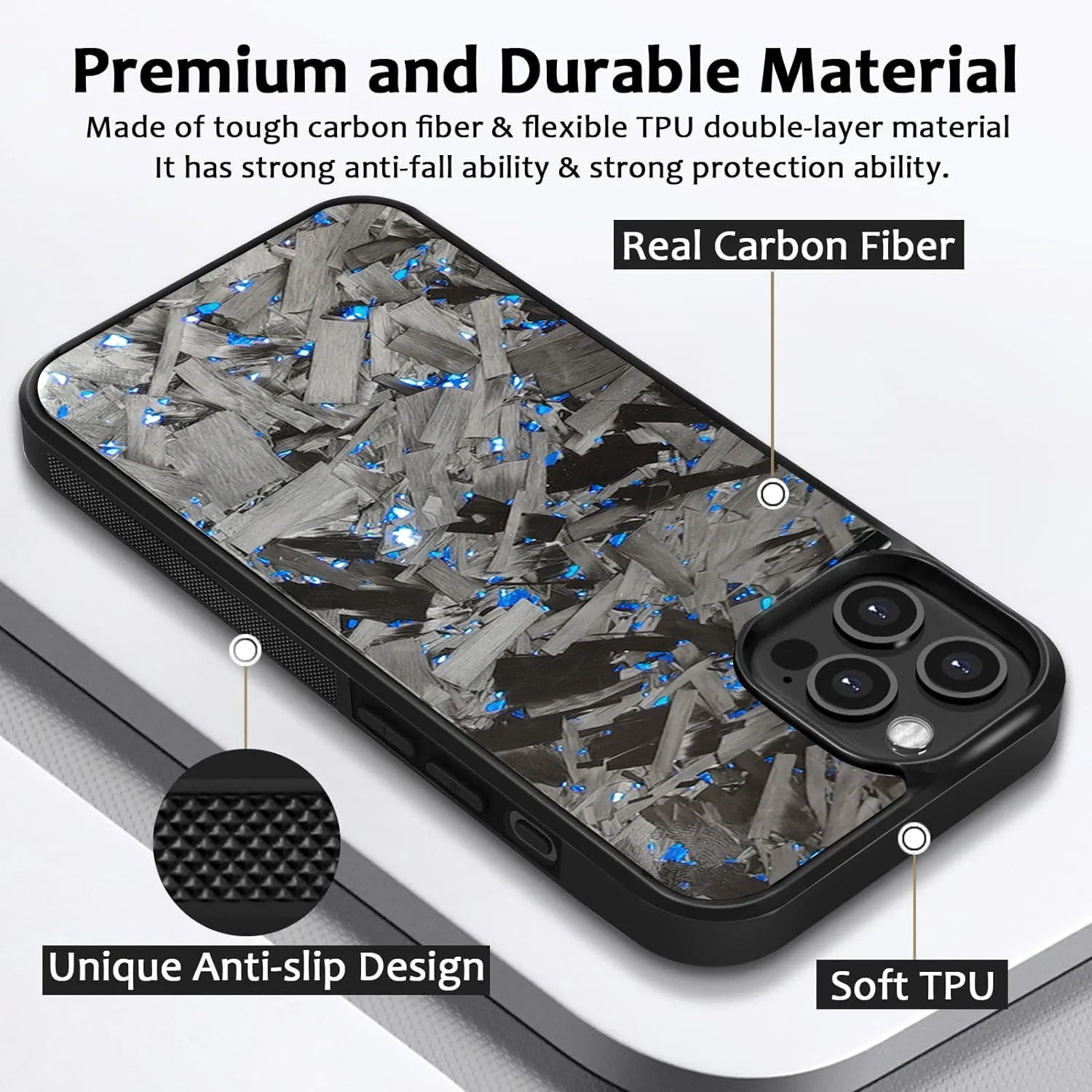 100% Real Forged Carbon Fiber Magsafe Phone Cases Shining for iPhone 16 13 14 12 11 14Plus 13Pro 11Promax Anti-fall Case