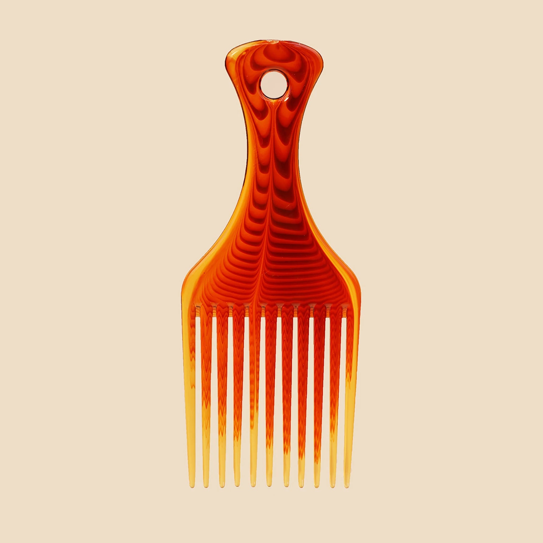 1/2Pc Hair Pick Comb Amber Smooth Afro Comb Lift Detangle Hair Comb Hair Styling Tools Curly, Thick，Special for real hair wigs