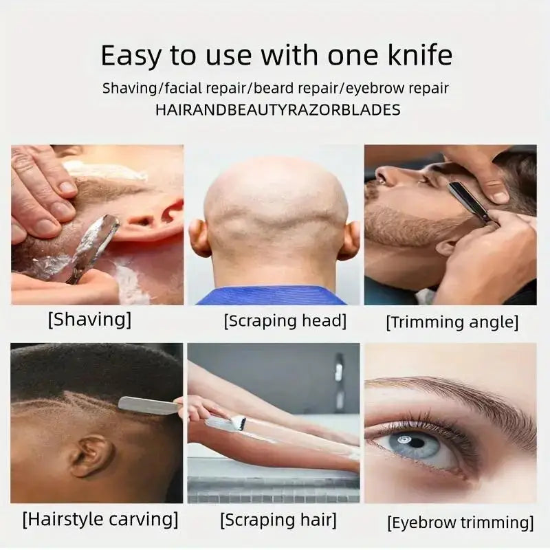 100PCS Stainless Steel Material Durable Barber Shaving Blade Double Edge Safety Razor Extra Stainless Blades