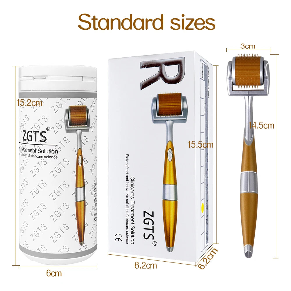 0.2/0.25/0.3mm Derma Roller for Skin Beard Hair Growth Face Massager Scalp Roller 540 Micro Needle Titanium Makeup Beauty Tool