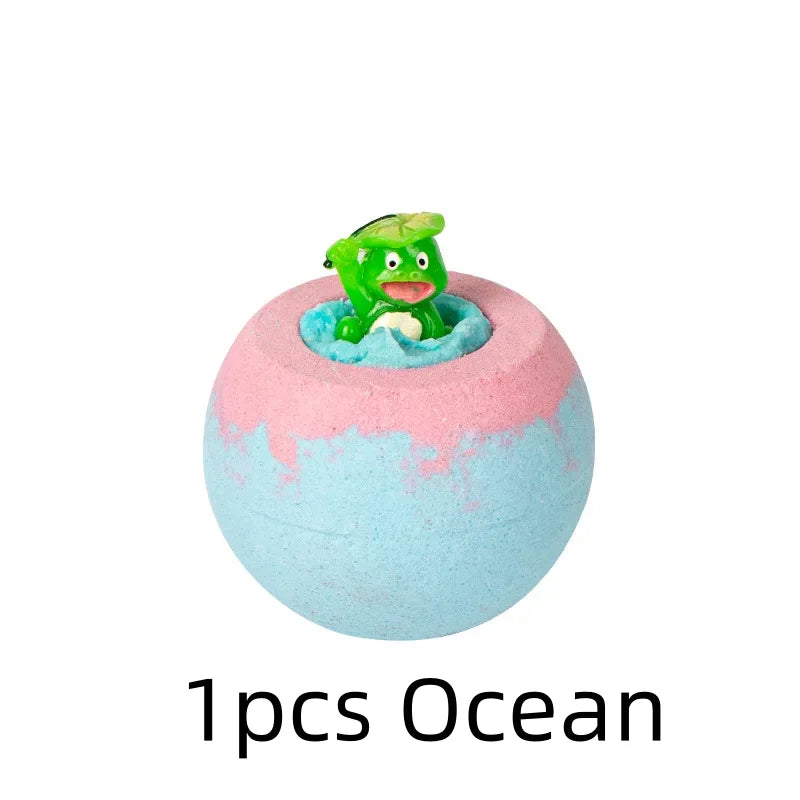 100G Bath Bombs for Kids with Surprise Toys Inside for Kids & Boys and Girls Holiday Bubble Bath with Cheerful Scent