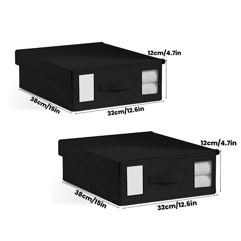 1/2 Pcs Bed Sheet Storage Box with Visible Window And Handle Large Capacity Zipper Sheet Organizer for All Sheet Sizes Foldable