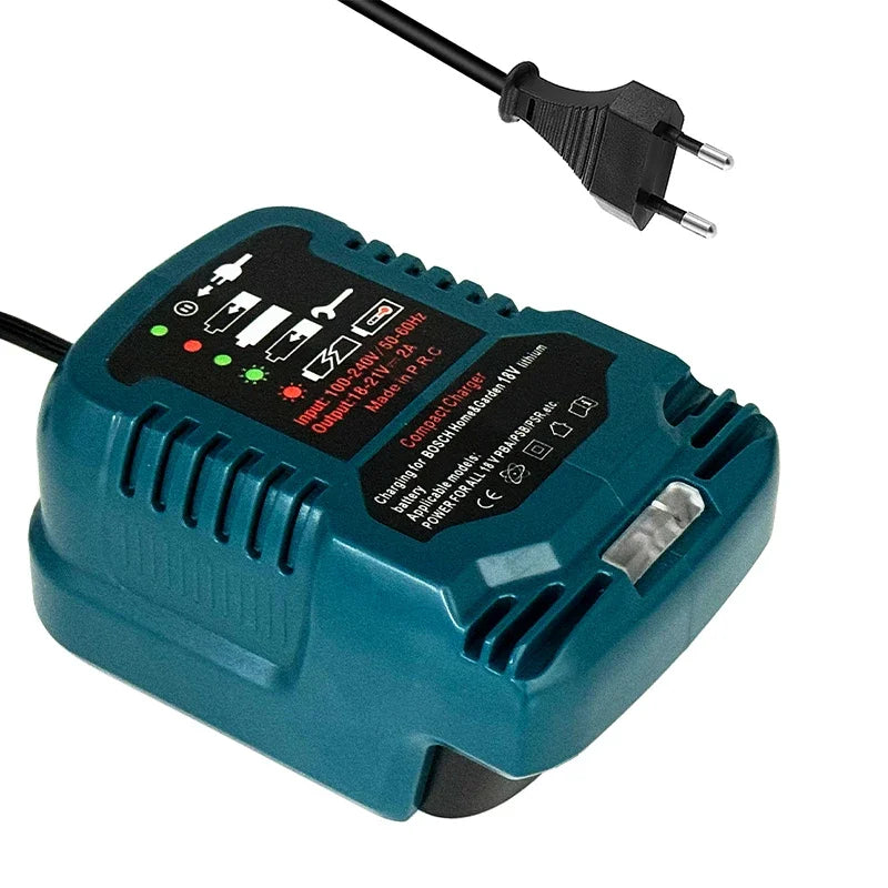 12V/24V 100-240V Portable Li-ion Battery Mini Compact Car Charger for Bosch Home&Garden for ALL 18V PBA/PSB/PSR Lithium Battery