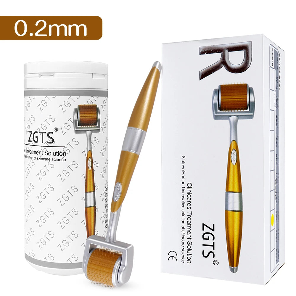 0.2/0.25/0.3mm Derma Roller for Skin Beard Hair Growth Face Massager Scalp Roller 540 Micro Needle Titanium Makeup Beauty Tool