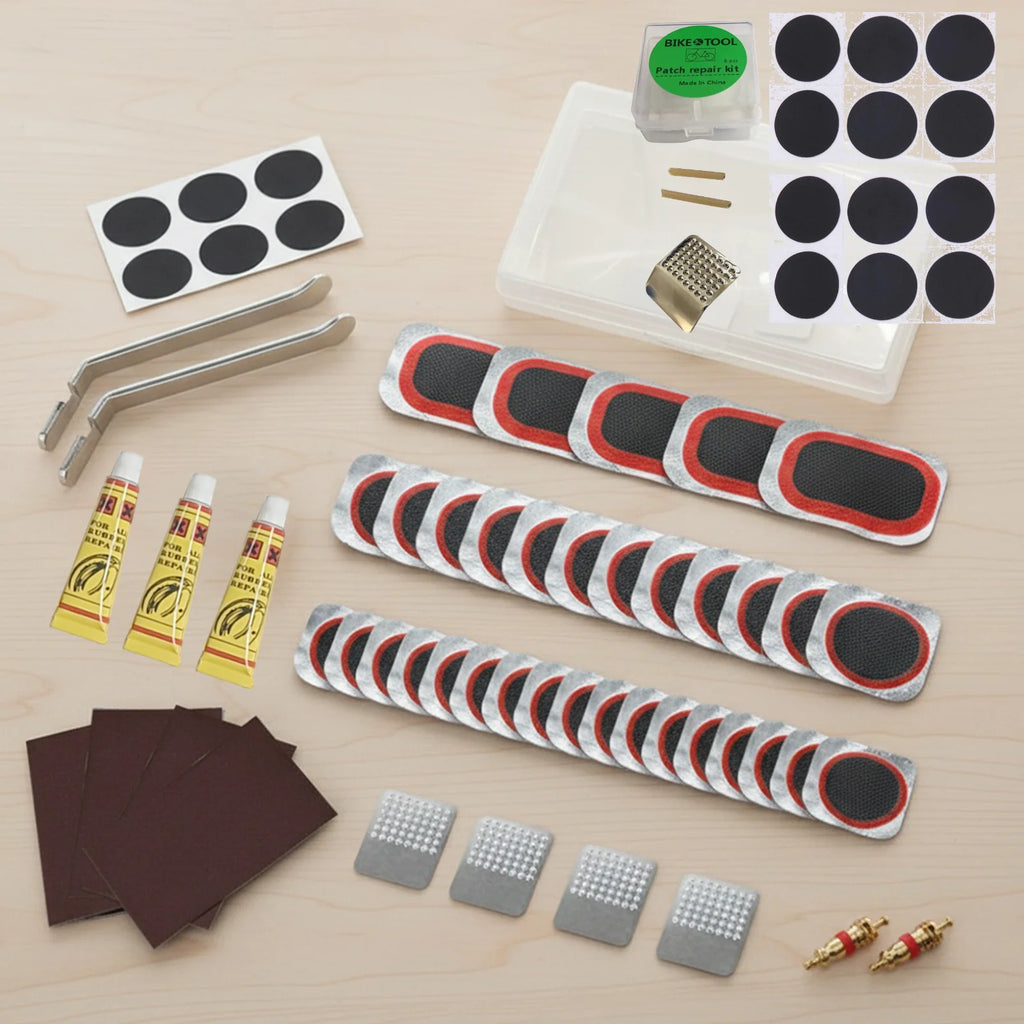 Bicycle Patches Bike Repair Kit Puncture Repair Tool Kit Bicycle Glue Patches Bicycle Cycling Flat Tire Repair Rubber Patch Glue