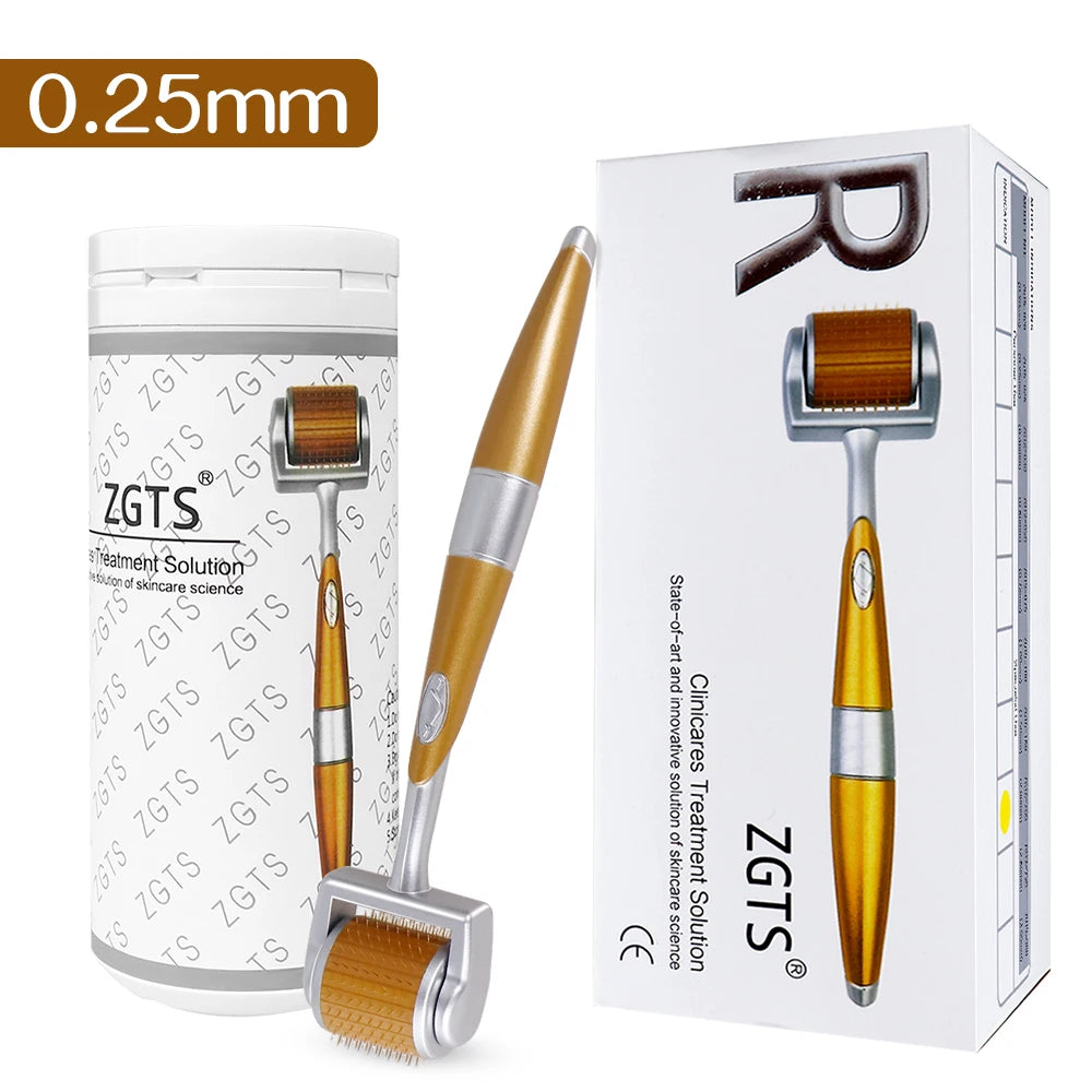 0.2/0.25/0.3mm Derma Roller for Skin Beard Hair Growth Face Massager Scalp Roller 540 Micro Needle Titanium Makeup Beauty Tool